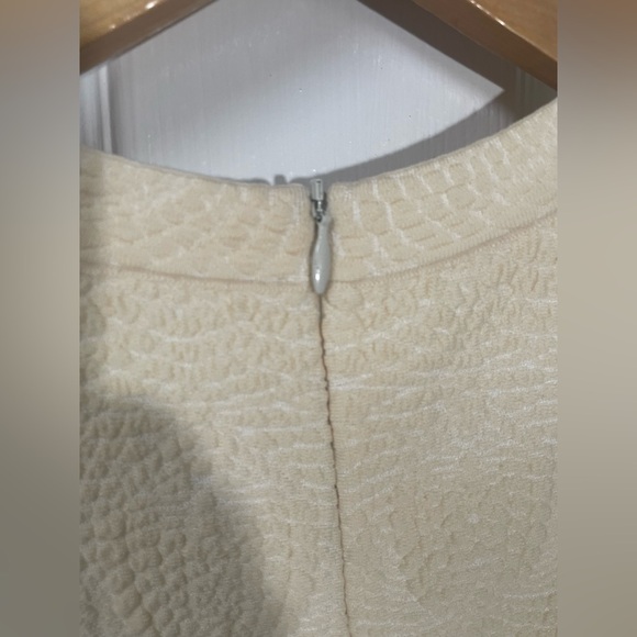 ALAIA Paris Dress Size 38 Italy Wool Blend Stretch Cream Quiet Luxury Minimalist - Picture 3 of 8